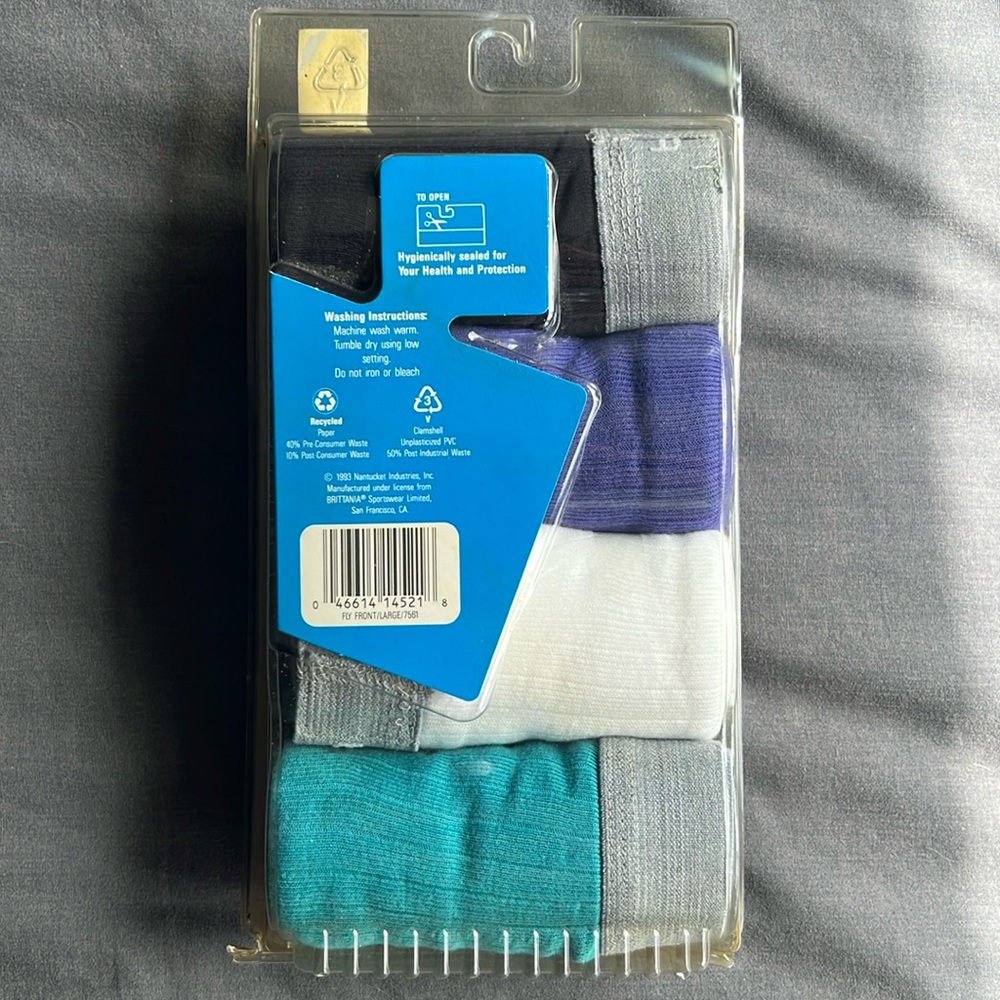 Sealed Vintage 1993 Brittania Fly-Front Men’s Briefs – 4-Pack New Old Stock - Picture 3 of 8